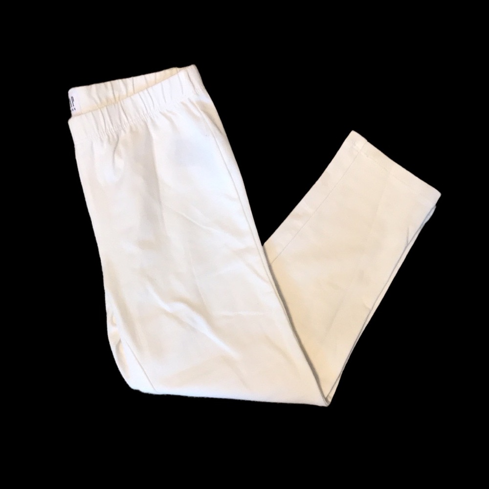 NWT! Gap kids white/cream cropped leggings - Picture 1 of 2